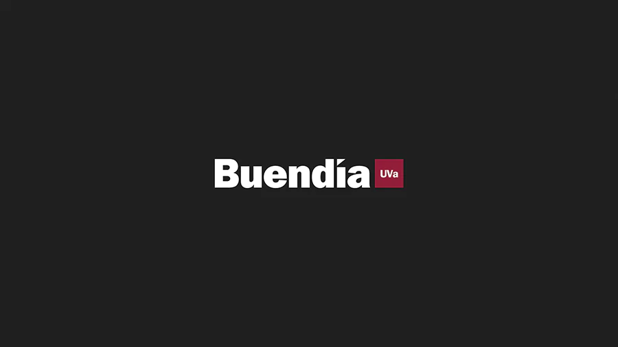 Nuevo logotipo del Centro Buendía sobre fondo negro