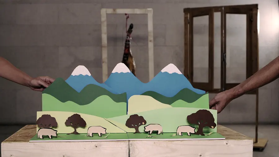 Estética de spot publicitario para jamón ibérico