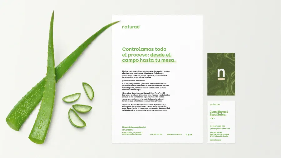 Aplicaciones de marca diseñadas para Naturae