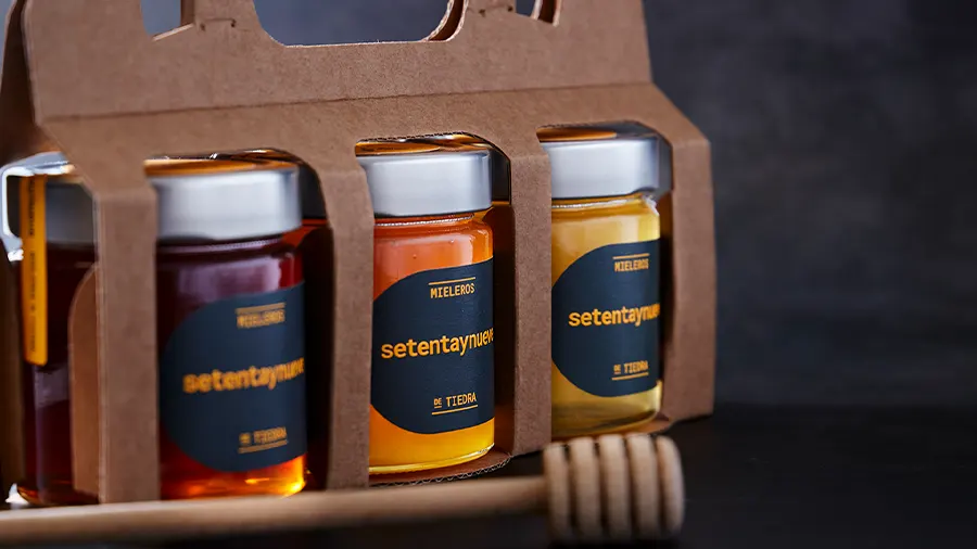 Aplicaciones de marca para empresa de miel Setentaynueve